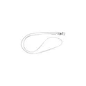 Variante blanc - Lanyard personnalisable avec prise USB pour logo - Marguerite