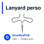 Lanyard personnalisable avec logo - Dominga - Miniature 1