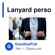 Lanyard personnalisable avec logo - Dominga - Miniature 6