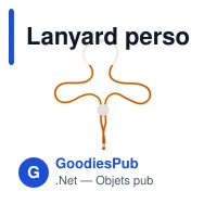 Lanyard personnalisable avec logo - Dominga - Miniature 7