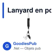 Lanyard personnalisable en polyester avec logo - modèle Ariel - Miniature 2