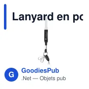 Lanyard personnalisable en polyester avec logo - modèle Ariel - Miniature 3