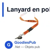 Lanyard en polyester Bobbi - Miniature 2