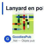 Lanyard en polyester Bobbi - Miniature 5