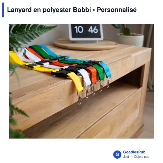 Lanyard en polyester Bobbi - Image 6