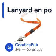 Lanyard en polyester Bobbi - Miniature 10