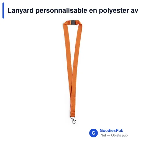 Lanyard personnalisable en polyester avec logo - Lanyard Kappin