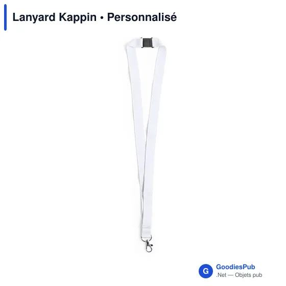 Lanyard personnalisable en polyester avec logo - Lanyard Kappin - Image 11