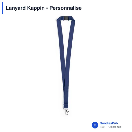 Lanyard personnalisable en polyester avec logo - Lanyard Kappin - Image 12