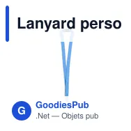 Lanyard personnalisable en polyester avec logo - Lanyard Kappin - Miniature 6