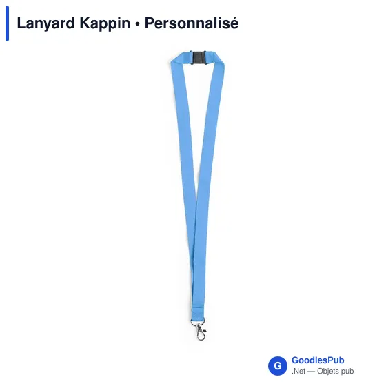 Lanyard personnalisable en polyester avec logo - Lanyard Kappin - Image 6