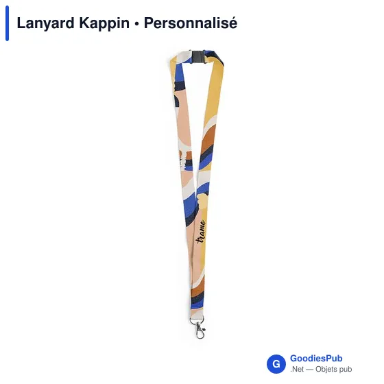 Lanyard personnalisable en polyester avec logo - Lanyard Kappin - Image 8