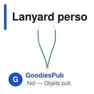 Lanyard personnalisable en paracorde R-PET avec logo - Gravure laser - Miniature 5