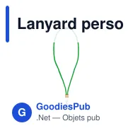 Lanyard personnalisable en paracorde R-PET avec logo - Gravure laser - Miniature 7