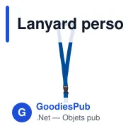 Lanyard personnalisable en polyester 20 mm avec logo - 11 coloris - Miniature 3