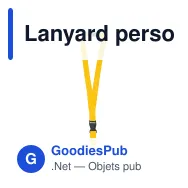 Lanyard personnalisable en polyester 20 mm avec logo - 11 coloris - Miniature 5