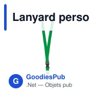Lanyard personnalisable en polyester 20 mm avec logo - 11 coloris - Miniature 8