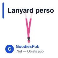 Lanyard personnalisable en polyester 20 mm avec logo - 11 coloris - Miniature 9