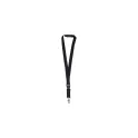 Variante Noir - Lanyard personnalisable en polyester 20 mm avec logo - 11 coloris