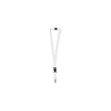 Variante Blanc - Lanyard personnalisable en polyester 20 mm avec logo - 11 coloris