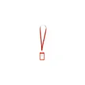 Variante rouge - Lanyard Porte-Badge Fleck