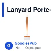 Lanyard Porte-Badge Maes - Miniature 1