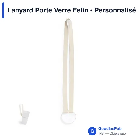 Lanyard Porte Verre Felin