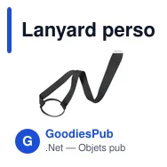 Lanyard personnalisable avec porte-gobelet pour logo - Frinly - Miniature 11