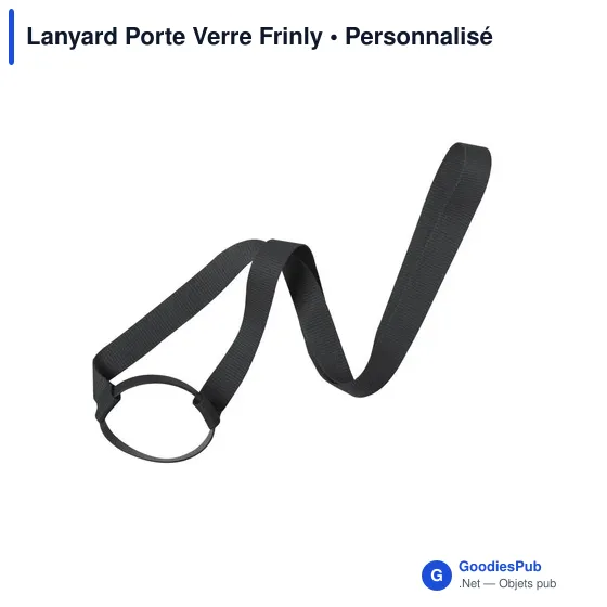 Lanyard personnalisable avec porte-gobelet pour logo - Frinly - Image 11
