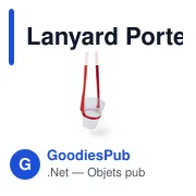 Lanyard personnalisable avec porte-gobelet pour logo - Frinly - Miniature 3