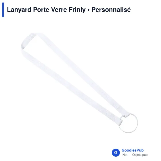 Lanyard personnalisable avec porte-gobelet pour logo - Frinly - Image 5