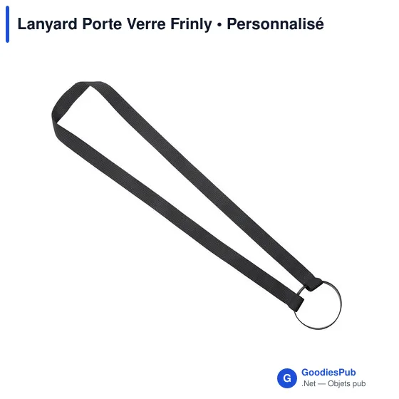 Lanyard personnalisable avec porte-gobelet pour logo - Frinly - Image 6