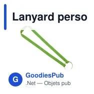 Lanyard personnalisable avec porte-gobelet pour logo - Frinly - Miniature 9