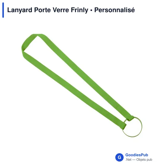 Lanyard personnalisable avec porte-gobelet pour logo - Frinly - Image 9