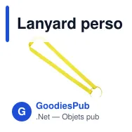 Lanyard personnalisable avec porte-gobelet pour logo - Frinly - Miniature 10