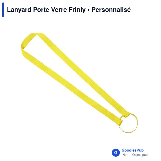 Lanyard personnalisable avec porte-gobelet pour logo - Frinly - Image 10