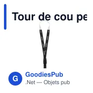 Tour de cou personnalisé avec logo entreprise - Miniature 1