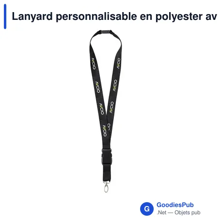 Lanyard personnalisable en polyester avec logo - Promo Complete 2 cm