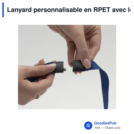 Lanyard personnalisable en RPET avec logo - Promo Complete Sublimation
