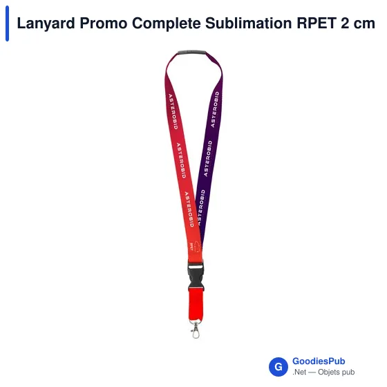 Lanyard personnalisable en RPET avec logo - Promo Complete Sublimation - Image 2
