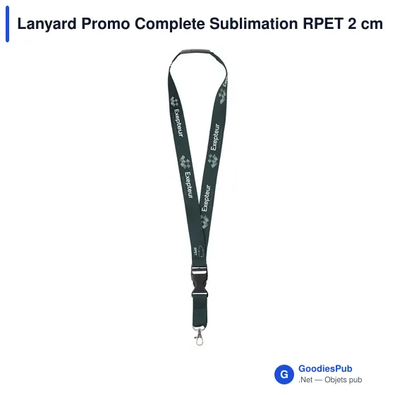 Lanyard personnalisable en RPET avec logo - Promo Complete Sublimation - Image 3
