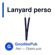 Lanyard personnalisable en polyester avec logo - 2 cm - Safety - Miniature 2