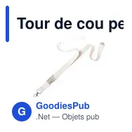 Tour de cou personnalisable avec logo pour événements professionnels - Miniature 2