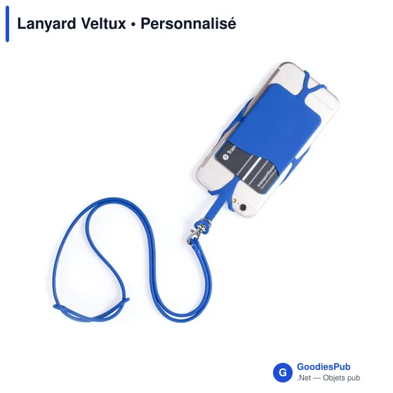 Lanyard personnalisable en silicone avec logo - Veltux - Image 11