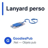 Lanyard personnalisable en silicone avec logo - Veltux - Miniature 12