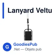Lanyard personnalisable en silicone avec logo - Veltux - Miniature 5