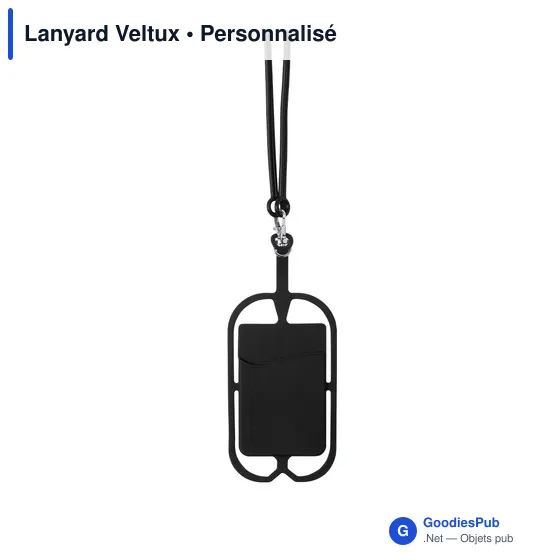 Lanyard personnalisable en silicone avec logo - Veltux - Image 5