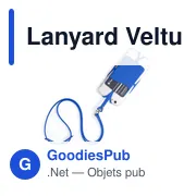 Lanyard personnalisable en silicone avec logo - Veltux - Miniature 7