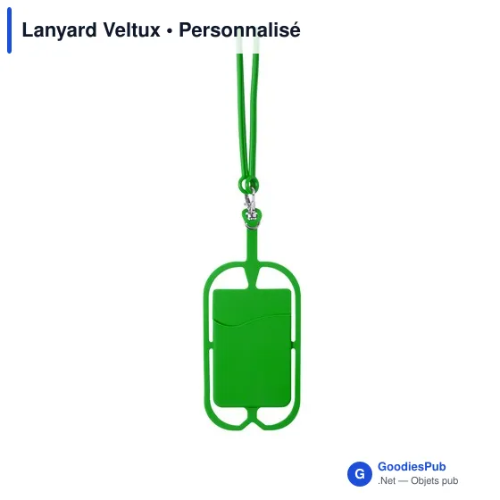 Lanyard personnalisable en silicone avec logo - Veltux - Image 9
