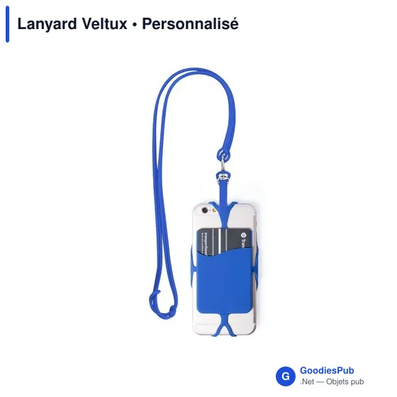 Lanyard personnalisable en silicone avec logo - Veltux - Image 10
